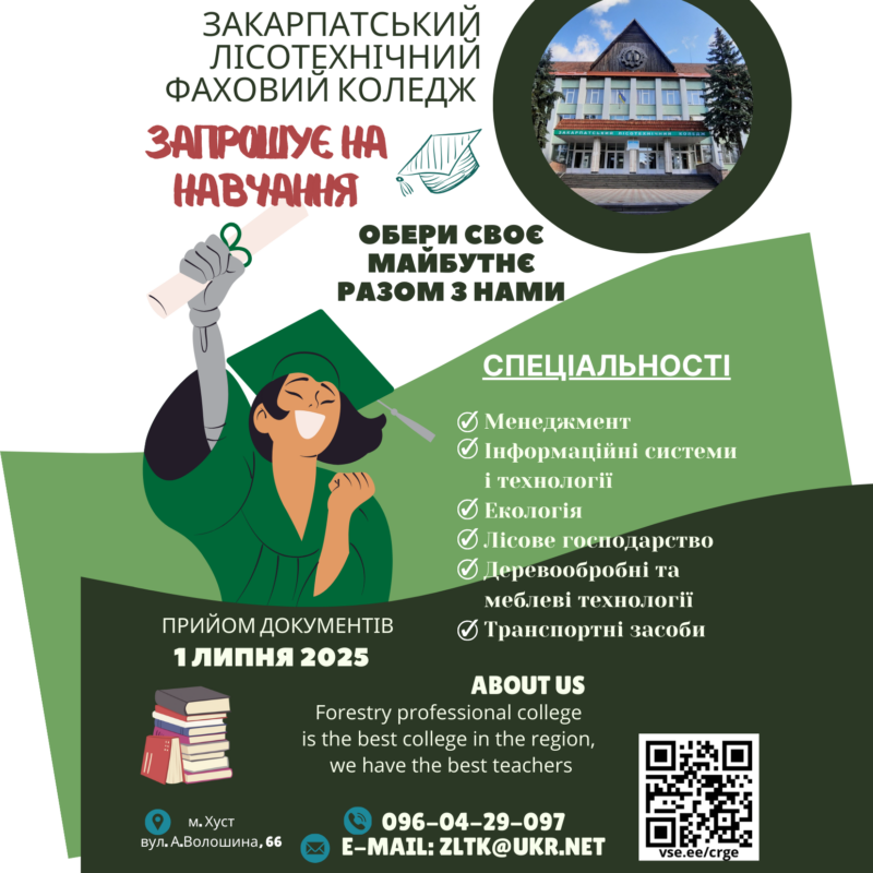 Подбайте про своє майбутнє — 1 липня стартує подача документів для вступу.